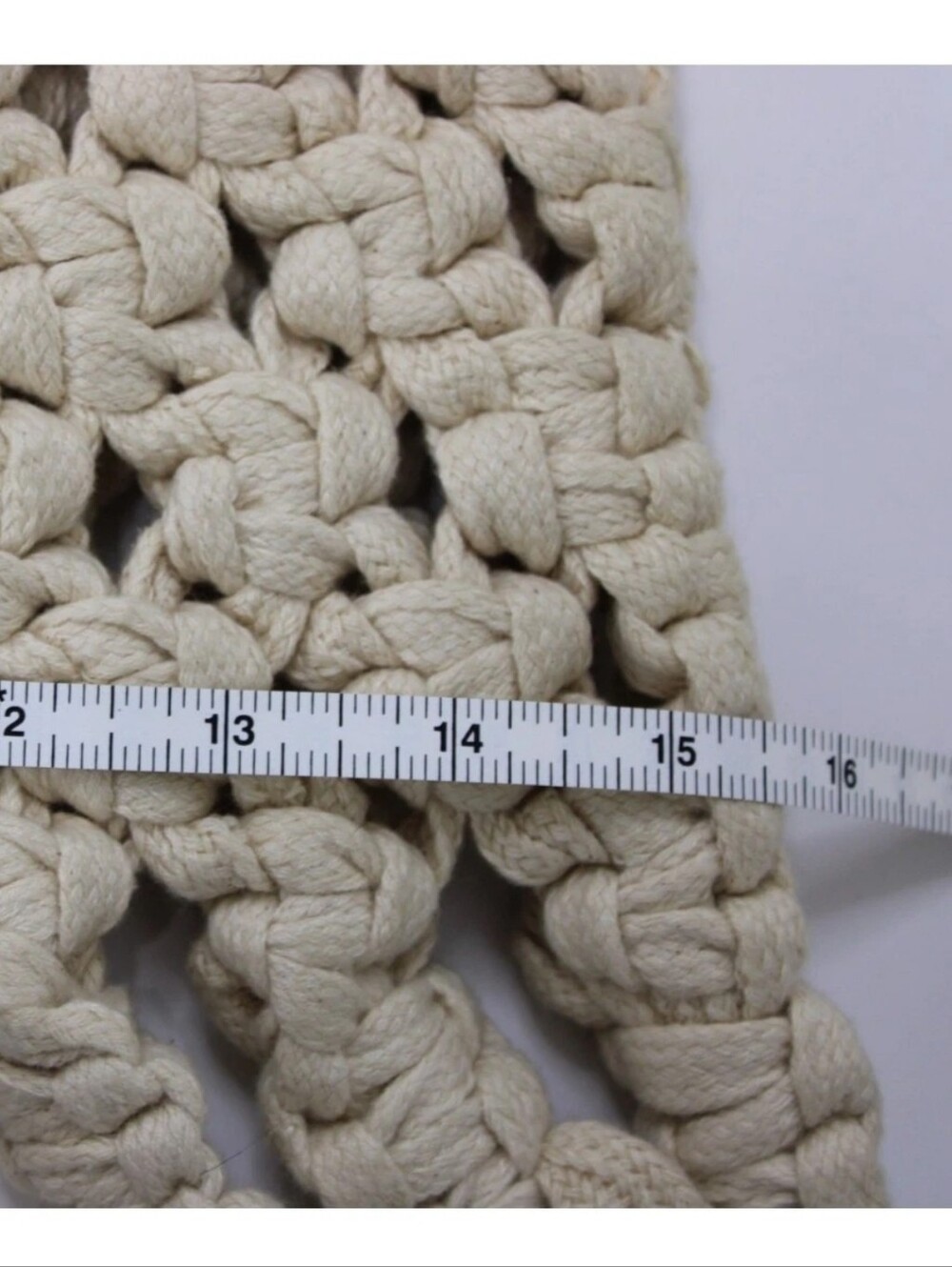 Zara Boho Indie Crochet Macrame Cream Shoulder Bag - Picture 4 of 6